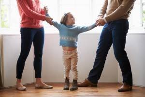 Two Parents Fighting Over Child In Divorce